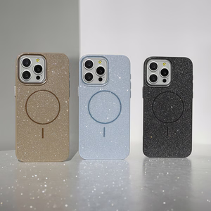 Glitter Thin Mag ümbris for iPhone 17 6,3" pruun