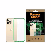 PanzerGlass ClearCase Antibacterial Military Grade Certified Ümbris jaoks iPhone 13 Pro Max - Läbipaistev Roheline