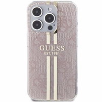 GUESS ümbris jaoks IPHONE 14 Pro Max GUHCP14XH4PSEGP (4G kuldne Stripe) roosa
