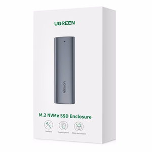Ugreen M.2 SSD korpus USB 3.2 Gen 2 (SuperSpeed USB 10 Gbps) + USB Type-C kaabel 0,5m hall (CM400 10902)