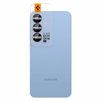 Spigen Optik Pro GLAS.TR EZ FIT 2-pack Camera Cover jaoks Samsung Galaxy S25 - must