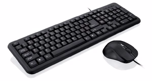 iBox OFFICE KIT II klaviatuur koos hiirega USB QWERTY English must