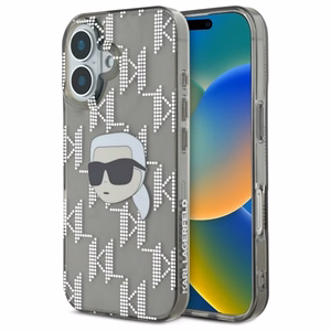 Karl Lagerfeld IML Karl Head Electroplated iPhone 16 Ümbris - must