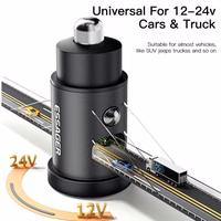 Autolaadija Essager "Gyro Mini" Sinine 30W (2xQC3.0)