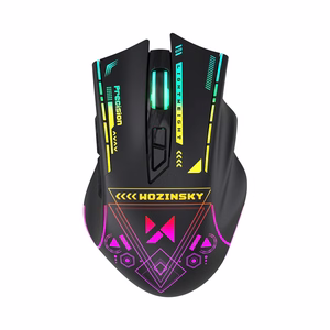 Wozinsky WMGB-3200 Juhtmevaba Optical Gaming Mouse with Built-in Rechargeable Battery 3200 DPI with RGB Lighting - Must
