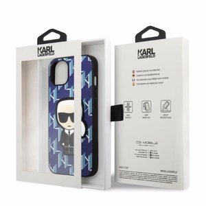 Karl Lagerfeld KLHCP13MPMNIKBL iPhone 13 6.1" жёсткий чехол синий/синий Monogram Ikonik Patch
