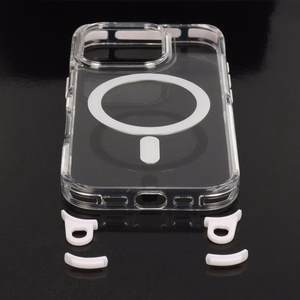 Tel Protect Strap Clear Ümbris jaoks Iphone 15 Pro valge
