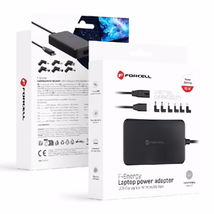 Forcell F-ENERGY E856 universaalne sülearvuti laadija 90W (6 adapterit) must