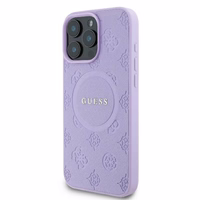 Guess Saffiano Peony Classic Logo MagSafe iPhone 16 Pro Max Ümbris - Lilla