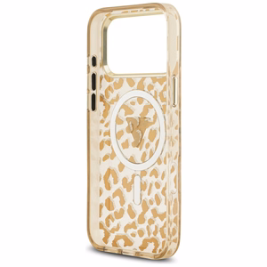 Guess Leopard Glitter MagSafe Ümbris jaoks iPhone 17 Pro Max - Brown