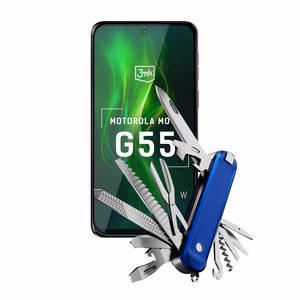 Tempered glass 3mk HardGlass Max Lite Black for Motorola Moto G55 5G