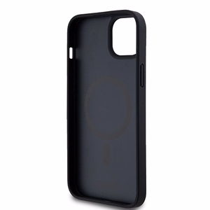 DKNY Leather Pattern Metal Logo MagSafe Ümbris jaoks iPhone 15/14/13 - Must