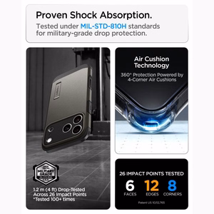 Spigen Tough Armor T MagSafe ümbris iPhone 17 Pro Max / 18 Pro Max jaoks, grafiithall