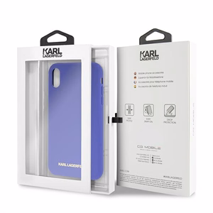 Силиконовый чехол Karl Lagerfeld для iPhone Xr - фиолетовый