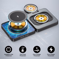 Blavec induktsioonlaadija BQI-04 Qi 15W magnetiline Magsafe 3 in 1 UniCharge (BQI04-QIMB) must