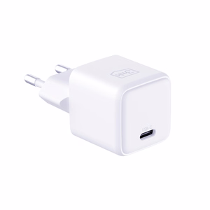 3mk Hyper Charger PD GaN 25W Wall Charger with USB-C Cable - White