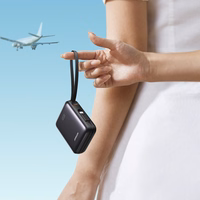 Joyroom JR-PBF27 10000mAh 22.5W Powerbank sisseehitatud USB-C ja Lightning kaablitega - Must