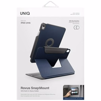 Uniq Rovus Snapmount Magnetic 360 Rotating Detachable ümbris jaoks iPad 11" 2025 / iPad 10.9" 2022 (10th generation) - tumesinine