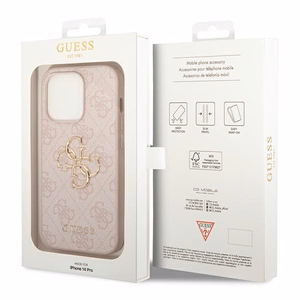 Guess GUHCP14X4GMGPI iPhone 14 Pro Max 6.7" roosa/roosa kõvakott 4G Big Metal Logo