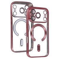 metallik MagSafe Ümbris jaoks Iphone 17 Pro Max roosa