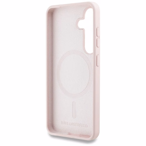 Karl Lagerfeld чехол для Samsung S25 KLHMS25SSKCHTCP (Magnetic Silicone Double Heads) розовый