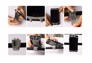 Swivel silicone bike hoidja with replaceable head - must