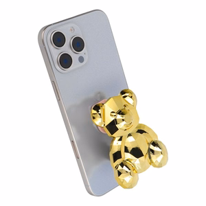 Phone stand BEAR - stick-on - kuldne