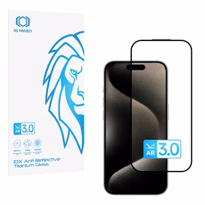 Закаленное стекло Tel Protect 10X AR 3.0 AntiReflective Titanium для Iphone 15 Pro Max (конверт)