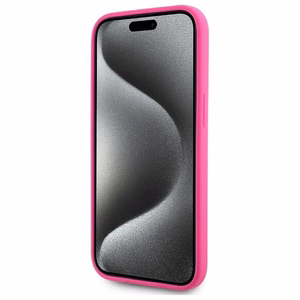 KARL LAGERFELD ümbris jaoks IPHONE 15 compatible with MagSafe KLHMP15SSKHPPLF (SIL KL Head Print) fuschia