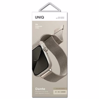 Uniq Dante roostevaba terase rihm Apple Watch 1/2/3/4/5/6/7/8/SE/SE2 38/40/41mm - beež
