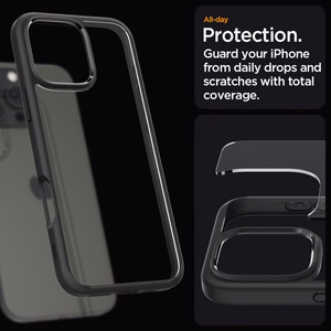 SPIGEN ümbris ULTRA HYBRID jaoks IPHONE 16 Pro matte must