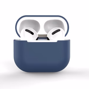 AirPods 2 / AirPods 1 silikoonist pehme ümbris kõrvaklappidele sinine (ümbris C)