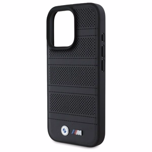 BMW M Perforated And Stitched Line MagSafe ümbris jaoks iPhone 16 Pro Max - must