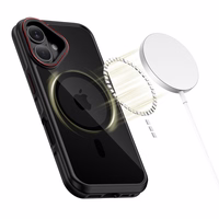 Tech-Protect MagHybrid MagSafe Ümbris jaoks iPhone 17 - Must and Punane