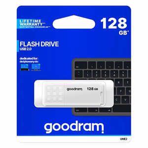 Privacy Glass karastatud klaas GOODRAM UME2 Pendrive - 128GB USB 2.0, must