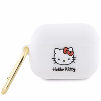 Hello Kitty Silicone 3D Kitty Head ümbris jaoks AirPods Pro 2 (2022/2023) - valge