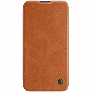 Kott Nillkin Qin Pro Nahast Apple iPhone 14 Pro Max pruun