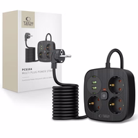 Tech-Protect PCS3X4 power strip, 3 sockets, 2xUSB-A, 2xUSB-C 200 cm - must