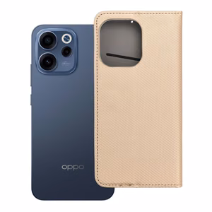 Klappkaanega Smart Case Book ümbris Oppo Reno 15 jaoks, kuldne