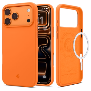 Spigen Silikoon Fit Mag MagSafe Ümbris for iPhone 17 Pro Max - oranž