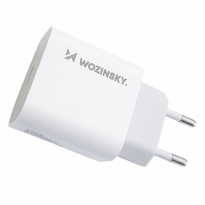 Laadija Wozinsky Quick Charge, valge PD 20W + Type-C / Lightning valge kaabel 100cm