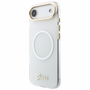 Guess IML Gradient Script Metal MagSafe Ümbris for iPhone Air - valge