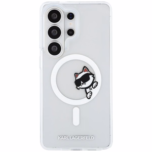 Karl Lagerfeld case IML Peekaboo Choupette MagSafe for Samsung Galaxy S26 Ultra transparent