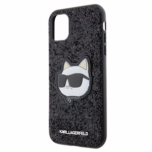 Karl Lagerfeld KLHCN61G2CPK iPhone 11 / Xr 6.1" чёрный/чёрный хардкейс Glitter Choupette Patch