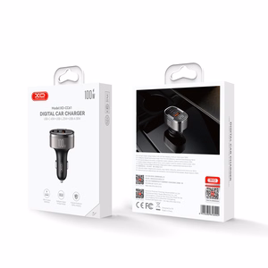XO autolaadija CC61 PD QC 3.0 100W 1x USB 1x USB-C 1x Lightning hall