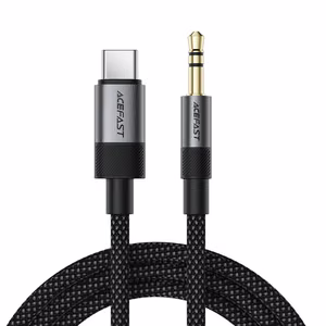 Acefast J11 USB-C 3.5mm mini jack kaabel 1m - must