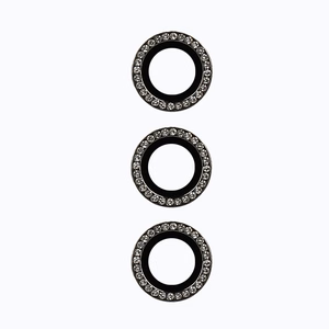 Закалённое стекло Hard Diamond для камеры (LENS) для Samsung Galaxy S23 Plus чёрный (lens 3 шт.)