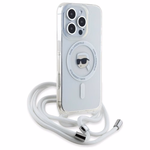 Karl Lagerfeld Crossbody IML Karl Head Magsafe Ümbris jaoks iPhone 16 Pro - Clear