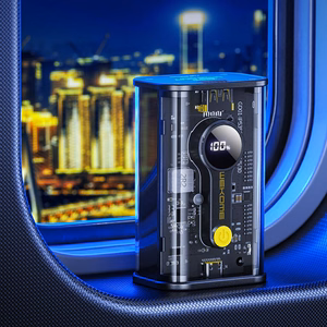 WEKOME WP-333 Vanguard Series akupank, 10000 mAh, PD 20 W + QC 22,5 W, must ja läbipaistev