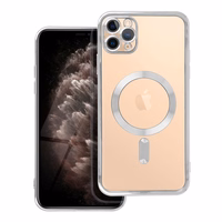 ELECTRO MAG COVER case compatible with MagSafe jaoks IPHONE 11 Pro Max hõbedane